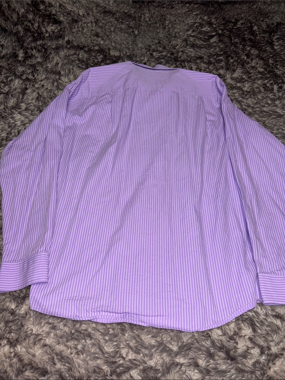 Calvin Klein Mens XL Lavender Purple Pinstripe 100% Cotton Dress Shirt 17 36/37 - Picture 3 of 3